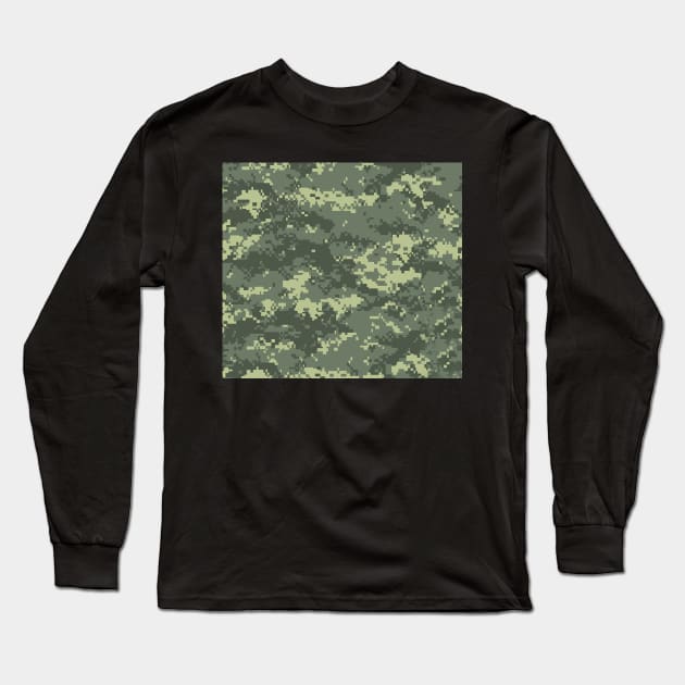 Army digital Camo Long Sleeve T-Shirt by Scar